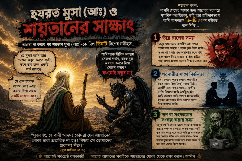 শয়তান হযরত মুসা আঃ এর সাথে দেখা করেছিল কিন্তু কেন?