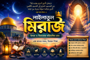 ইসরা ও মিরাজের ঘটনা এবং পাঁচ ওয়াক্ত সালাতের শিক্ষা